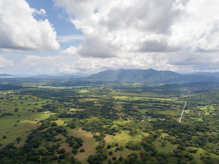 Beautiful aerial landscape view of Costa Ricas Mountains in Barra Honda National Park