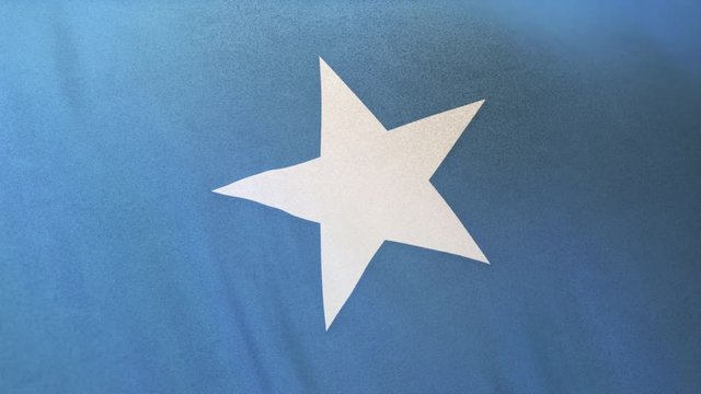 Somalia national flag seamlessly waving on realistic satin texture 29.97FPS