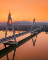 Megyeri bridge in the border of Budapest