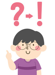 Kid Boy Scientific Method Hypothesis Illustration