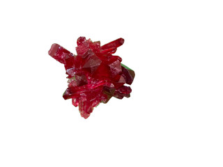 Red Crystal on White Background