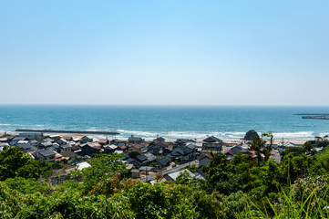 島根県出雲市　稲佐の浜と大社町