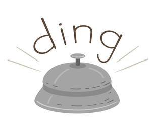 Call Bell Onomatopoeia Sound Ding Illustration
