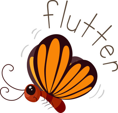Butterfly Sound Flutter Illustration