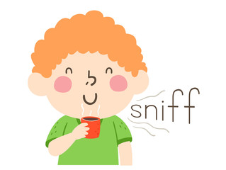 Kid Boy Smell Sniff Onomatopoeia Sound Sniff