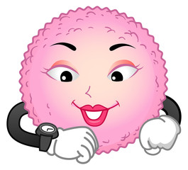 Mascot Egg Cell Check Time Illustration