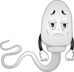 Sperm Mascot Unhealthy Illustration