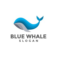 Fototapeta premium abstract whale logo - vector illustration of design on a light background