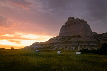 Sunset over Scottsbluff National Monument Gering Nebraska