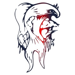 Fairy tail illustration concept. Abstract mystic tattoo