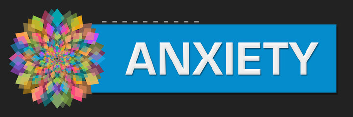 Anxiety Dark Blue Colorful Floral Horizontal 