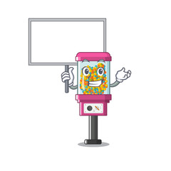 Bring board candy vending machine isolated in mascot