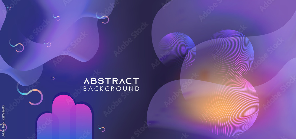 Poster abstract geometric colorful fluid background. liquid shapes composition. eps10 vector with lights ef