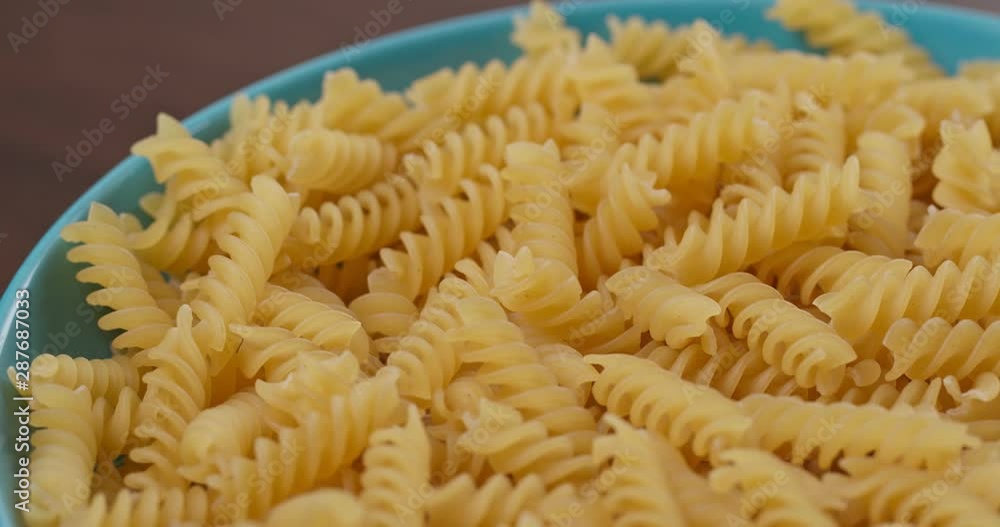 Sticker stack of the fusilli close up