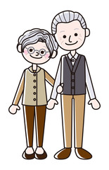 寄り添う夫婦