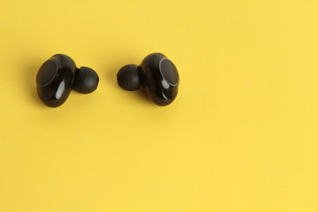wireless headphones, on colorful background