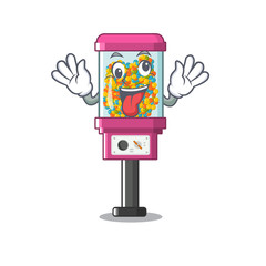 Crazy candy vending machine on the cartoon