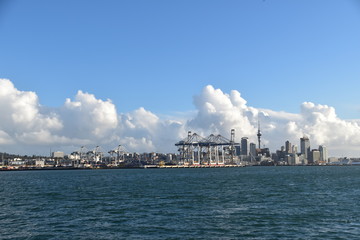 Naklejka na ściany i meble City view of Auckland in New Zealand