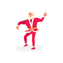 Young sporty Santa Claus dancing