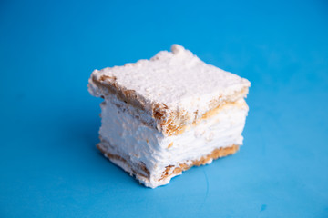 delicious pastel meringue white strudel
