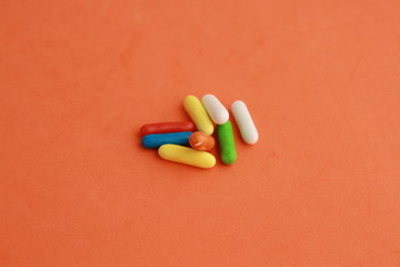 Fruit flavored colorful candy jelly bean gummies