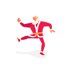 Fototapeta na wymiar Young sporty Santa Claus dancing