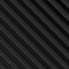 Obraz premium Black background of stripes with shadow, geometric banner, vector