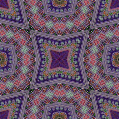 Colorful abstract kaleidoscope or endless pattern