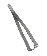 old technical tool tweezers isolated on white background