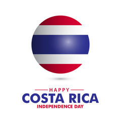 Happy Costa Rica Independence Day Vector Template Design Illustration