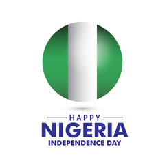 Happy Nigeria Independence Day Vector Template Design Illustration