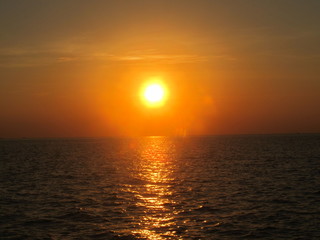 sunset over the sea