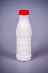 Milk in a plastic bottle