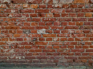 Old red brick wall textures and backgrounds