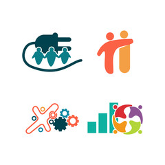 Commitment Teamwork Together Business Logo Illustration Vector