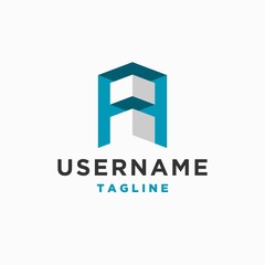 letter A logo design inspiration .  letter A logo template . letter A with 3d style . 3d logo template . building architecture business logo