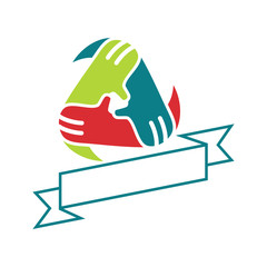 Commitment Teamwork Together Business Logo Illustration Vector