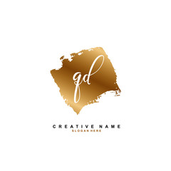 Q D QD Initial logo template vector. Letter logo concept with background template.