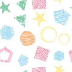 Geometric background, Kids seamless pattern. Geomentric print cloth, clothing, tie, shirt, dress, web.