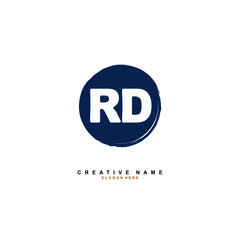 R D RD Initial logo template vector. Letter logo concept with background template.