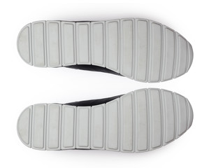 Bottom of shoes, isolated on white background.