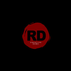 R D RD Initial logo template vector. Letter logo concept with background template.