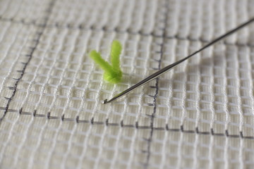 Latch hook technique using a crochet hook