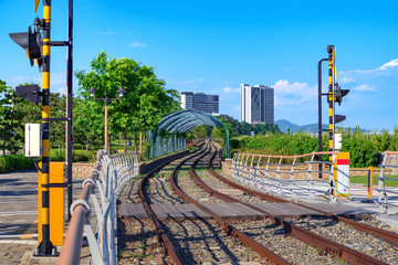 시원한 해변이 보이는 레일바이크