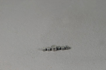 Small cylinders of the periodic element No 42, Molybdenum