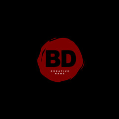 B D BD Initial logo template vector. Letter logo concept with background template.