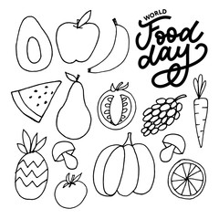 World Food Day Vector Illustration. Suitable for greeting card, poster and banner.