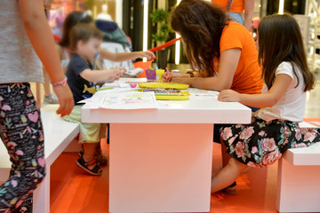 Plasticine and clay colorful workshop for kids