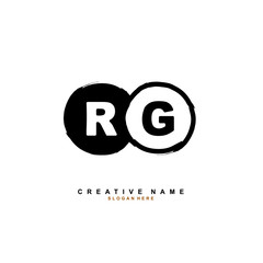 R G RG Initial logo template vector. Letter logo concept with background template.
