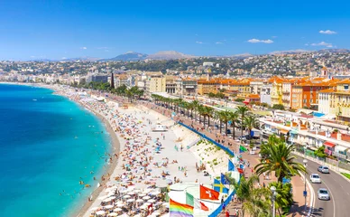 Afwasbaar Fotobehang Nice Promenade des Anglais in Nice (Nizza), Frankrijk